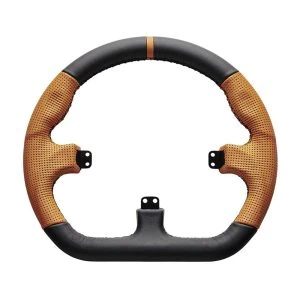 Asetek Racing® Closed D Orange Leather Rim